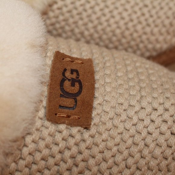 UGG COZY KNIT SHEARLING NEW SLIPPERS CREAM - Picture 3 of 8